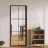 vidaXL Innentür ESG Glas und Aluminium 83x201,5 cm Schwarz 151203