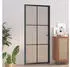 vidaXL Innentür 93x201,5 cm Schwarz Mattglas und Aluminium 350558