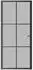 vidaXL Innentür 93x201,5 cm Schwarz Mattglas und Aluminium 350558