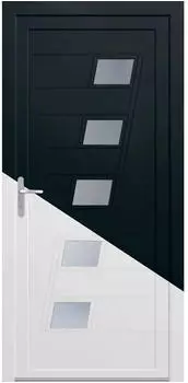 Panto Kunsstoff-Haustür K043 innen weiß/aussen anthrazit 110 x 210 cm DIN L