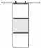 vidaXL Schiebetür mit Beschlag Schwarz 76x205 cm Hartglas 3375817
