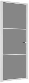 vidaXL Innent&uuml;r 83x201,5 cm Wei&szlig; ESG-Glas und Aluminium 350585