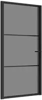 vidaXL Innent&uuml;r 102,5x201,5 cm Schwarz ESG-Glas und Aluminium