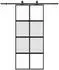 vidaXL Schiebetür mit Beschlag Schwarz 90x205 cm Hartglas 3375833