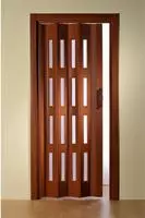 Faltt&uuml;r-Kunststoff Mahagoni 4 Fenster 88,5 x 202 cm