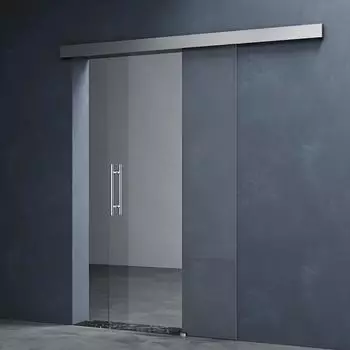 Mai & Mai Amalfi Glasschiebet&uuml;r Klarglas 8mm ESG Stangengriff Softclose (AMA TS20-900)