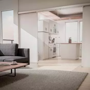 Inova Doppel-Glasschiebet&uuml;r Klarglas 1510x2035mm mit Softclose (inova)