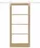 vidaXL Schiebetür Massivholz Kiefer & Glas 93x202cm (3332371)