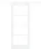 vidaXL Schiebetür Weiß 83x202cm Massivholz Kiefer und Glas (3332222)