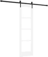 vidaXL Schiebet&uuml;r ORKDAL Wei&szlig; 61 x 198,5 cm Massivholz Kiefer und Glas