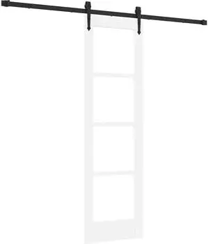 vidaXL ORKDAL Schiebet&uuml;r Wei&szlig; 61x198,5cm Massivholz Kiefer und Glas (3332462)
