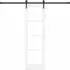 vidaXL ORKDAL Schiebetür Weiß 61x198,5cm Massivholz Kiefer und Glas (3332462)
