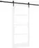 vidaXL ORKDAL Schiebetür Weiß 93x202cm Massivholz Kiefer und Glas (3332484)