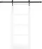 vidaXL Schiebetür Massivholz Kiefer und Glas, weiß, 83x202cm (3332334)
