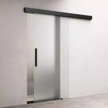 doporro Amalfi-plus 14H Glasschiebetür Komplettset Softclose 8mm ESG Nano, vollsatiniert (Amalfi-plus 14H)