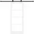 vidaXL ORKDAL Schiebetür Massivholz Kiefer & Glas Weiß 83x202cm (3332138)