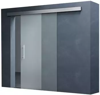 Mai & Mai Amalfi Glasschiebetür Vollsatiniert 77,5x205cm Stangengriff 8mm ESG (TS14-775)