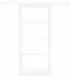 vidaXL ORKDAL Schiebetür Massivholz & Glas Weiß 93x202cm