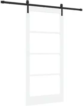 vidaXL ORKDAL Schiebet&uuml;r Wei&szlig;/Schwarz 93x202cm (3331868)