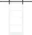 vidaXL ORKDAL Schiebetür Weiß/Schwarz 93x202cm (3331868)
