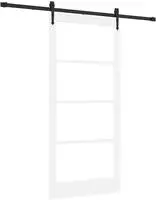 vidaXL Schiebet&uuml;r Wei&szlig; und Schwarz 93 x 202 cm