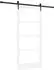vidaXL Schiebetür mit Beschlägen Set Weiß/Schwarz 93x202cm Massivholz Kiefer