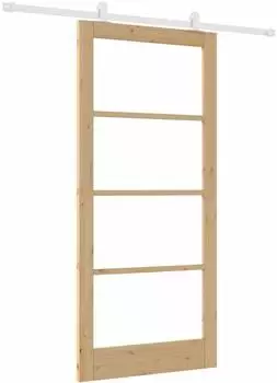 vidaXL ORKDAL Schiebet&uuml;r Massivholz & Glas 93x202cm (3332063)
