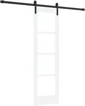 vidaXL ORKDAL Schiebet&uuml;r Wei&szlig;/Schwarz 61x198,5cm