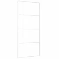 vidaXL Schiebet&uuml;r ESG-Mattglas und Aluminium 90x205 cm Wei&szlig;