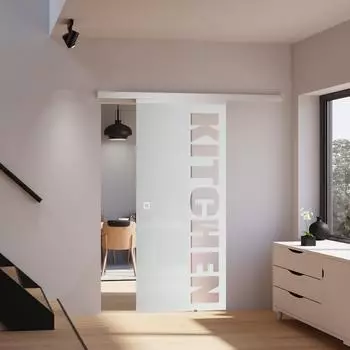 Schulte Glasschiebetür "Kitchen" 755x2035mm Softstop, Quadratgriff