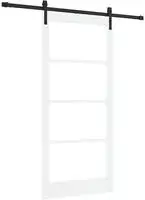 vidaXL Schiebet&uuml;r ORKDAL Wei&szlig; und Schwarz 93 x 202 cm