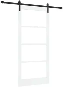 vidaXL ORKDAL Schiebet&uuml;r wei&szlig; und schwarz 93x202cm