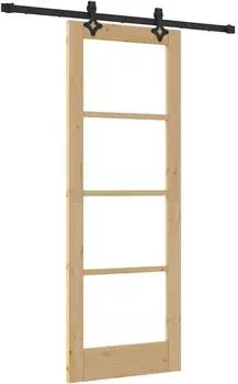 vidaXL Schiebet&uuml;r Massivholz Kiefer & Glas 73,5x198,5cm (3332267)