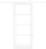 vidaXL Schiebetür Massivholz Kiefer und Glas, Weiß, 83x202cm (3332250)