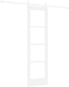 vidaXL Schiebet&uuml;r Wei&szlig; 61x198,5cm Massivholz Kiefer (3332406)