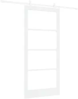 vidaXL Schiebet&uuml;r Wei&szlig; 93x202cm Massivholz Kiefer (3332260)