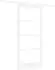 vidaXL ORKDAL Schiebetür Weiß 93x202cm Massivholz Kiefer und Glas (3332148)