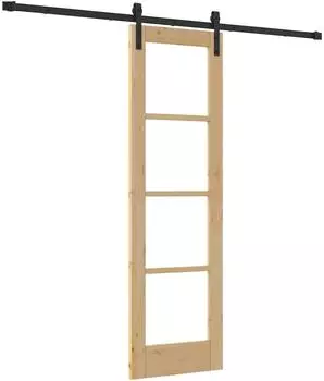 vidaXL Orkdal Schiebet&uuml;r Braun 61x198,5cm