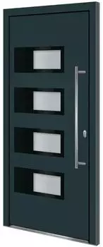 vidaXL Haust&uuml;r Anthrazit 100x210cm Aluminium und PVC (3157069)
