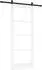 vidaXL ORKDAL Schiebetür Weiß 83x202cm Massivholz Kiefer und Glas (3332446)