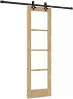vidaXL Schiebet&uuml;r ORKDAL Nat&uuml;rlich und Schwarz 61 x 198,5 cm