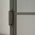 Inova Loftstyle Glasschiebetür Grauglas 900x2150mm, offene Laufschiene schwarz, beidseitiger Softclose