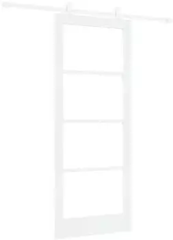 vidaXL ORKDAL Schiebet&uuml;r wei&szlig; 83x202cm Massivholz Kiefer & Glas (3332054)