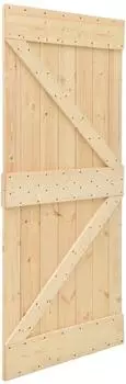 vidaXL Tür NARVIK Natur 100x210cm, Massivkiefer (351044)