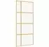 vidaXL Schiebetür Golden 90x205cm, ESG-Klarglas, Aluminium (155191)