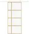 vidaXL Schiebetür Golden 90x205cm, ESG-Klarglas, Aluminium (155191)
