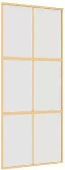 vidaXL Schiebet&uuml;r 90x205cm, mattiertes ESG-Glas, Aluminium, golden (155158)