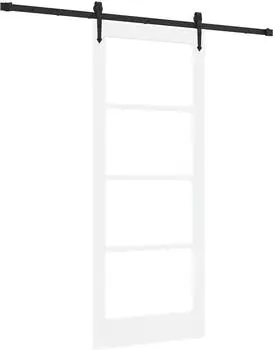 vidaXL Schiebet&uuml;r wei&szlig; und schwarz 83x202cm (3332390)