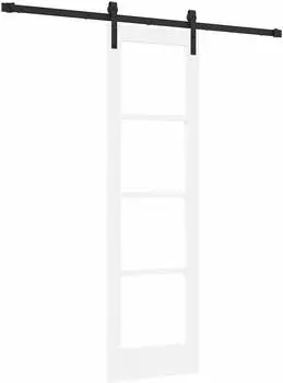 vidaXL ORKDAL Schiebetür weiß und schwarz 61x198,5cm