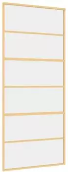 vidaXL Schiebetür 90x205cm, ESG-Klarglas und Aluminium, golden (155161)